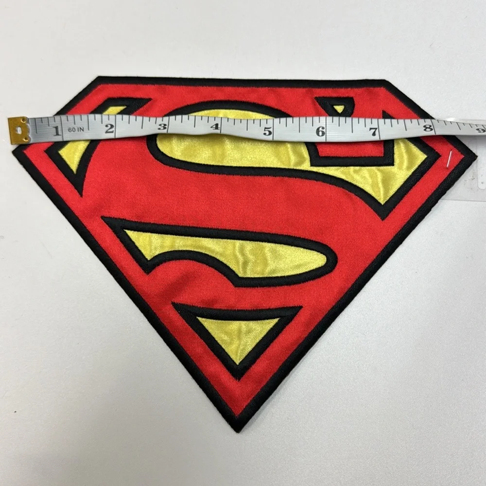 SET of Superman Iron-On Decal Logo Superhero NEW Set of 2! 6.5” x 8.5”